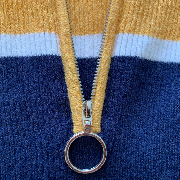 Yellow Collared Quarter-Zip Shirt - Picture 2 of 3